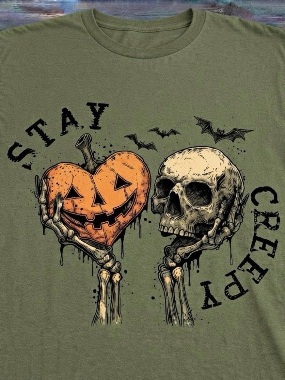 Stay Creepy Halloween Graphic Tee - Picture 2 of 2